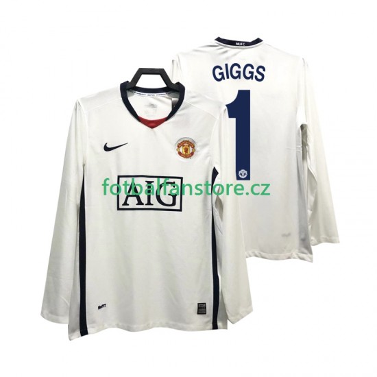 Muži Retro Venkovní Dres Manchester United GIGGS 11 Premier League 2008 2009 Dlouhými Rukávy Muži Retro Venkovní Dres Manchester United GIGGS 11 Premier League 2008 2009 Dlouhými Rukávy