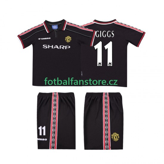 Dětský Retro Venkovní Dres Manchester United GIGGS 11 1998 1999 Krátký rukáv