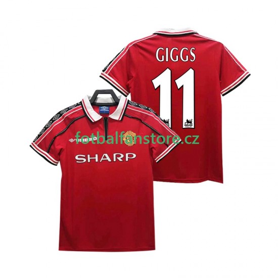 Muži Retro Domácí Dres Manchester United GIGGS 11 1998 1999 Krátký rukáv