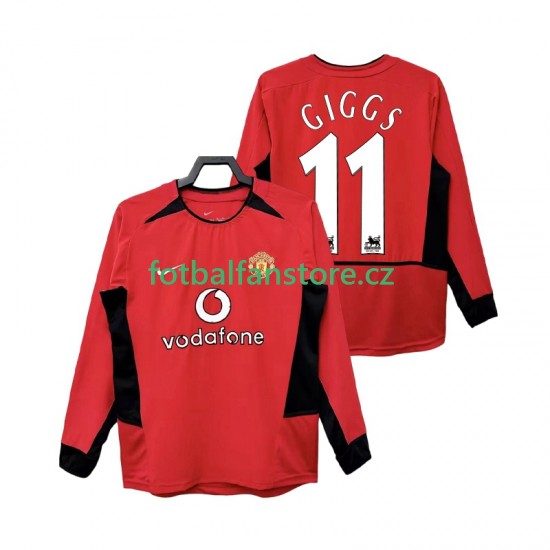 Muži Retro Domácí Dres Manchester United GIGGS 11 2002 2004 Dlouhými Rukávy