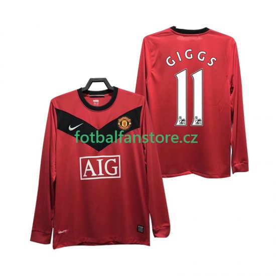 Muži Retro Domácí Dres Manchester United GIGGS 11 2009 2010 Dlouhými Rukávy