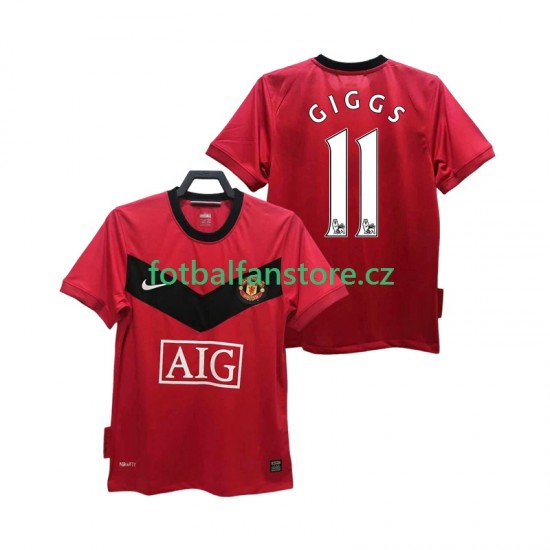 Muži Retro Domácí Dres Manchester United GIGGS 11 2009 2010 Krátký rukáv