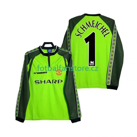 Muži Brankářský Retro Domácí Dres Manchester United SCHMEICHEL 1 1998 2000 Dlouhými Rukávy