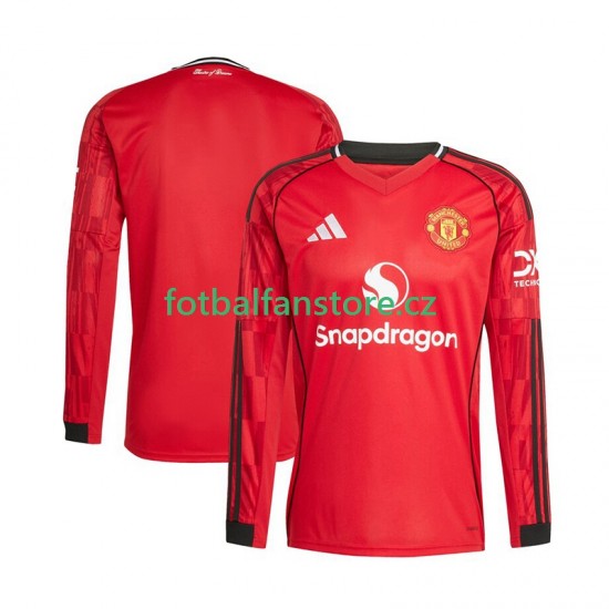 Muži Domácí Dres Manchester United 2025-2026 Dlouhými Rukávy Muži Domácí Dres Manchester United 2025-2026 Dlouhými Rukávy