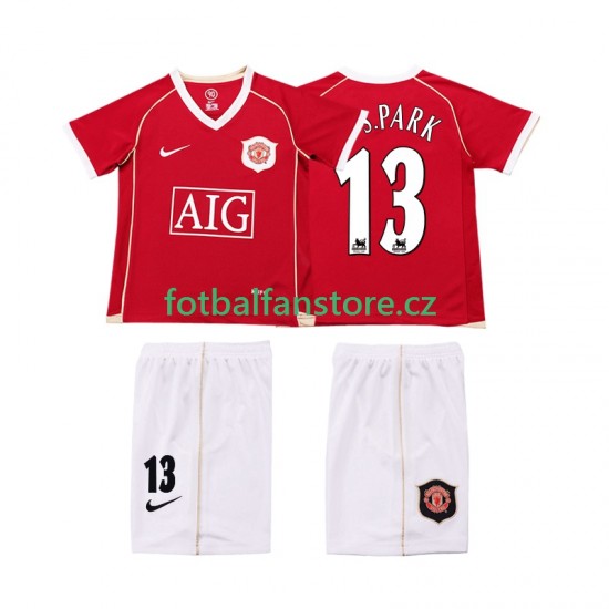 Dětský Retro Domácí Dres Manchester United J.S.PARK 13 2006 2007 Krátký rukáv