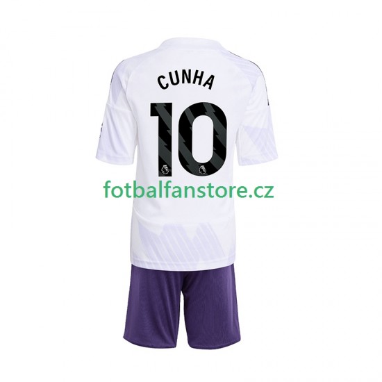 Dětský Venkovní Dres Manchester United Matheus Cunha 10 2025-2026 Krátký rukáv