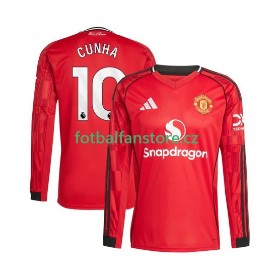 Muži Domácí Dres Manchester United Matheus Cunha 10 2025-2026 Dlouhými Rukávy