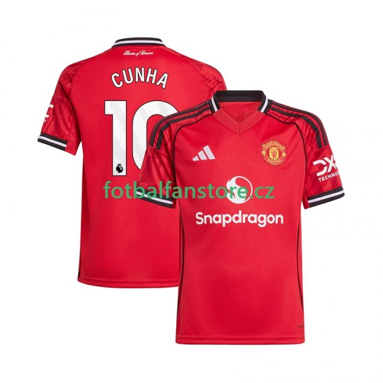 Muži Domácí Dres Manchester United Matheus Cunha 10 2025-2026 Krátký rukáv