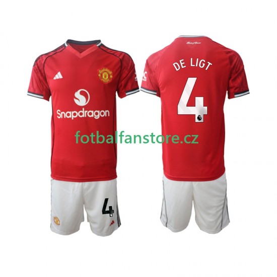 Dětský Domácí Dres Manchester United Matthijs de Ligt 4 2025-2026 Krátký rukáv