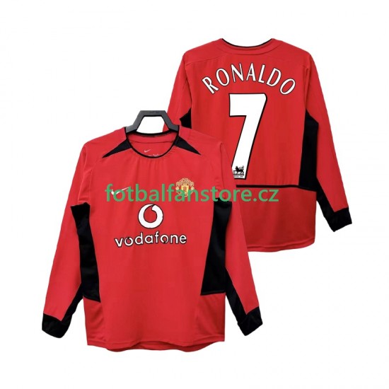 Muži Retro Domácí Dres Manchester United RONALDO 7 2002 2004 Dlouhými Rukávy