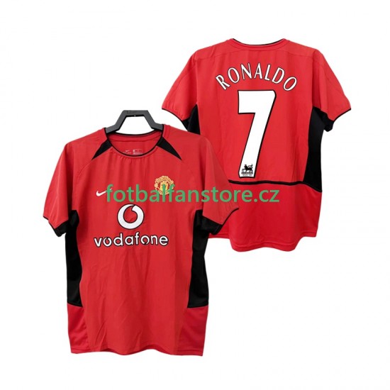 Muži Retro Domácí Dres Manchester United RONALDO 7 2002 2004 Krátký rukáv