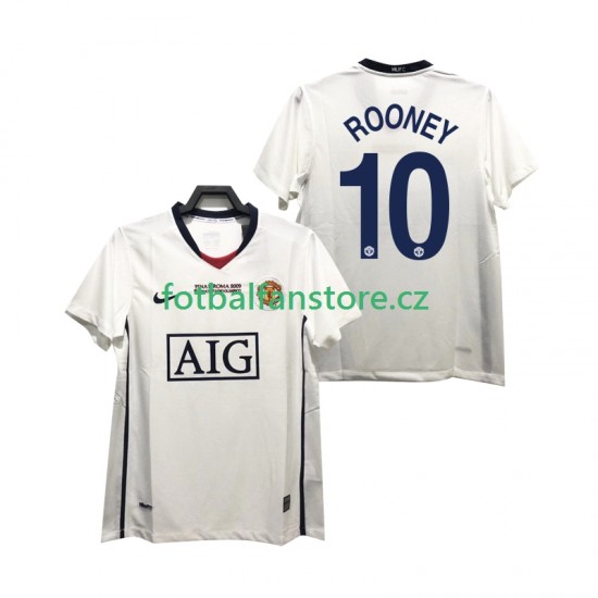 Muži Retro Venkovní Dres Manchester United ROONEY 10 Champions League 2008 2009 Krátký rukáv Muži Retro Venkovní Dres Manchester United ROONEY 10 Champions League 2008 2009 Krátký rukáv