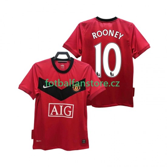 Muži Retro Domácí Dres Manchester United ROONEY 10 2009 2010 Krátký rukáv