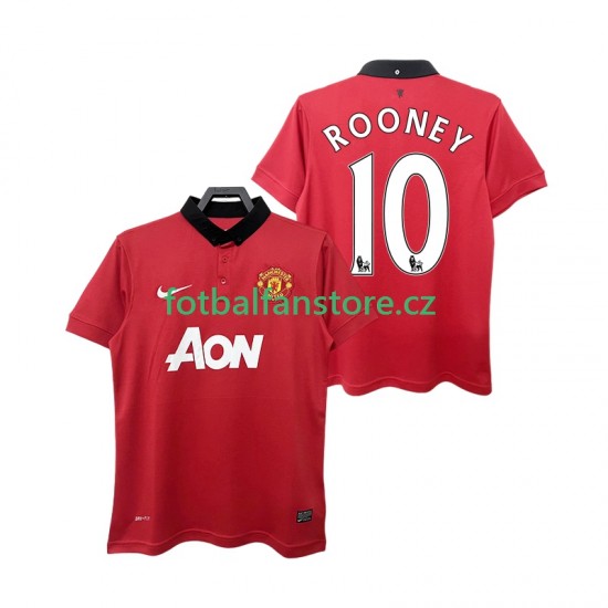 Muži Retro Domácí Dres Manchester United ROONEY 10 2013 2014 Krátký rukáv