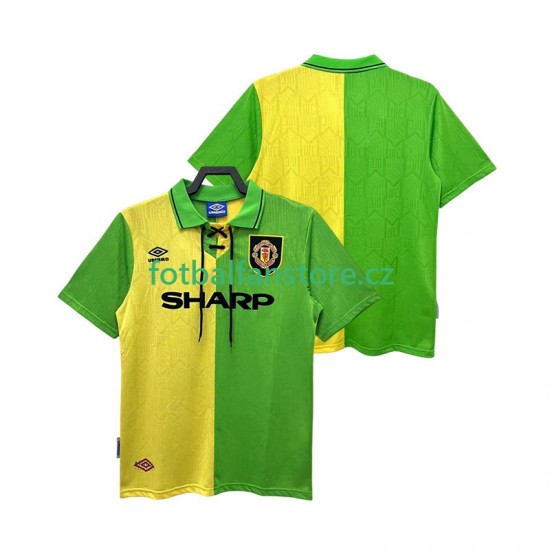 Muži Retro Venkovní Dres Manchester United 1992 1994 Krátký rukáv Muži Retro Venkovní Dres Manchester United 1992 1994 Krátký rukáv