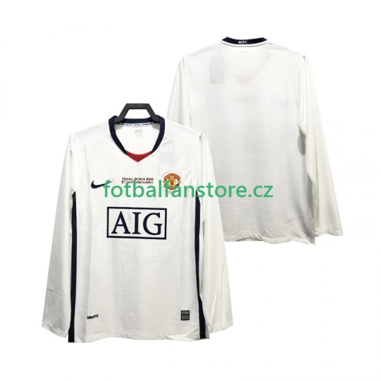 Muži Retro Venkovní Dres Manchester United Champions League 2008 2009 Dlouhými Rukávy