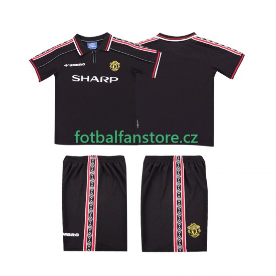 Dětský Retro Venkovní Dres Manchester United 1998 1999 Krátký rukáv