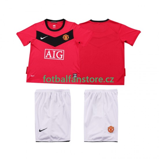 Dětský Retro Domácí Dres Manchester United 2009 2010 Krátký rukáv