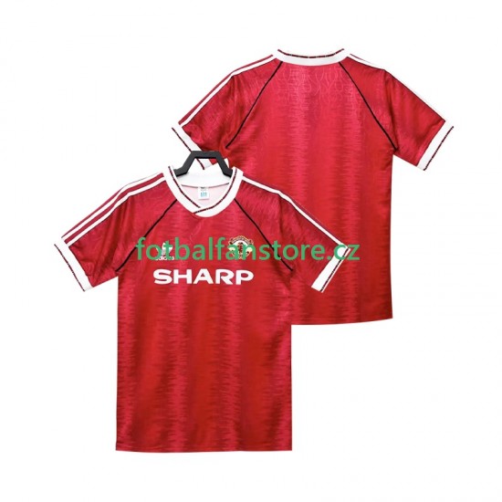 Muži Retro Domácí Dres Manchester United 1990 1992 Krátký rukáv