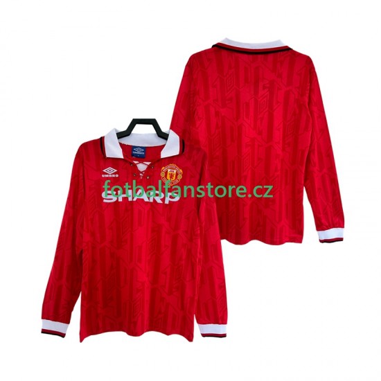Muži Retro Domácí Dres Manchester United 1992 1994 Dlouhými Rukávy