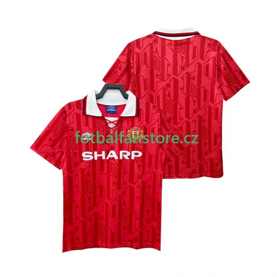 Muži Retro Domácí Dres Manchester United 1992 1994 Krátký rukáv
