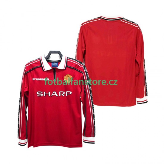 Muži Retro Domácí Dres Manchester United 1998 1999 Dlouhými Rukávy