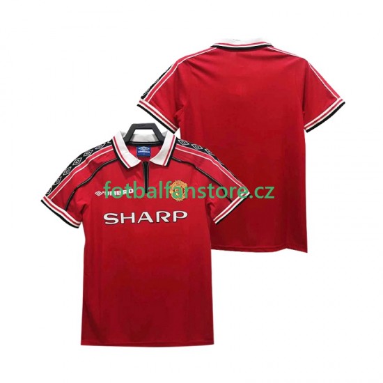 Muži Retro Domácí Dres Manchester United 1998 1999 Krátký rukáv