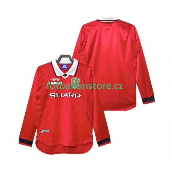 Muži Retro Domácí Dres Manchester United 1999 2000 Dlouhými Rukávy