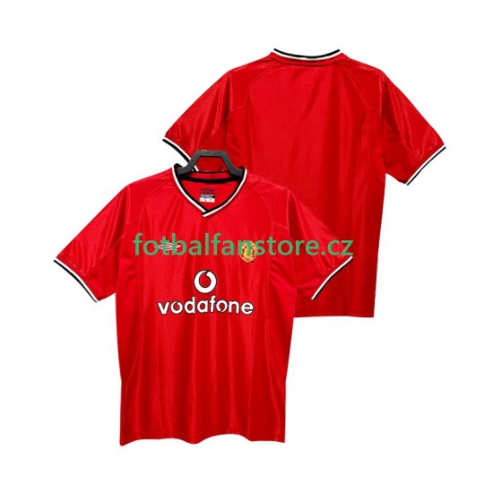 Muži Retro Domácí Dres Manchester United 2000 2002 Krátký rukáv