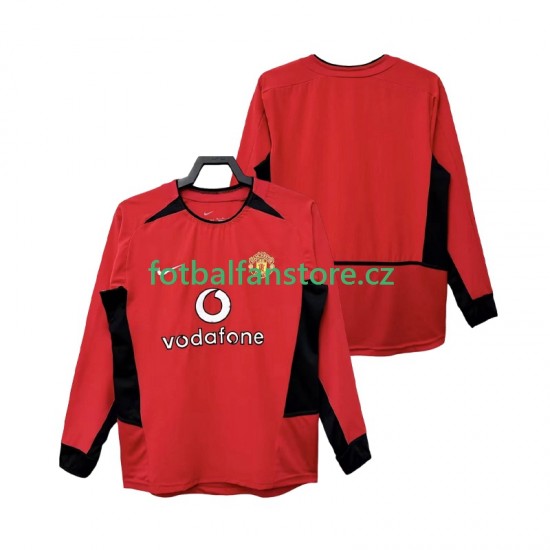 Muži Retro Domácí Dres Manchester United 2002 2004 Dlouhými Rukávy