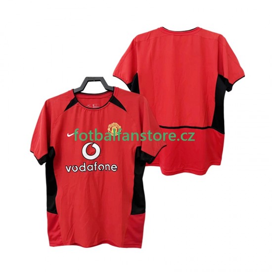 Muži Retro Domácí Dres Manchester United 2002 2004 Krátký rukáv