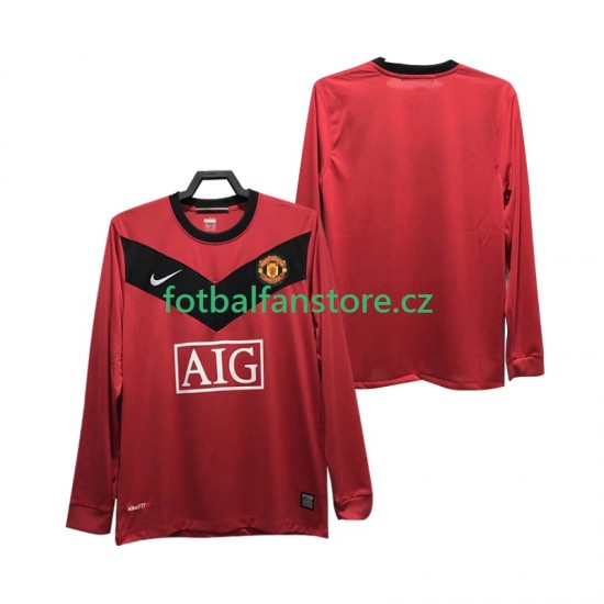 Muži Retro Domácí Dres Manchester United 2009 2010 Dlouhými Rukávy