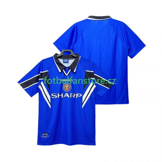 Muži Retro Alternativní Dres Manchester United 1996 1998 Krátký rukáv Muži Retro Alternativní Dres Manchester United 1996 1998 Krátký rukáv