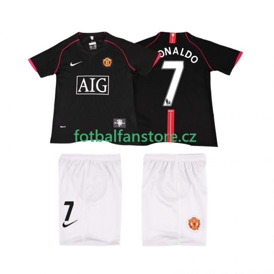 Dětský Retro Venkovní Dres Manchester United Ronaldo 7 2007 2008 Krátký rukáv