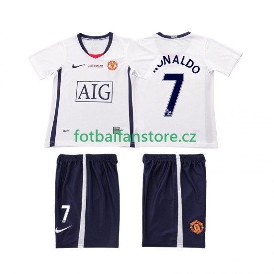 Dětský Retro Venkovní Dres Manchester United Ronaldo 7 Champions League 2008 2009 Krátký rukáv Dětský Retro Venkovní Dres Manchester United Ronaldo 7 Champions League 2008 2009 Krátký rukáv
