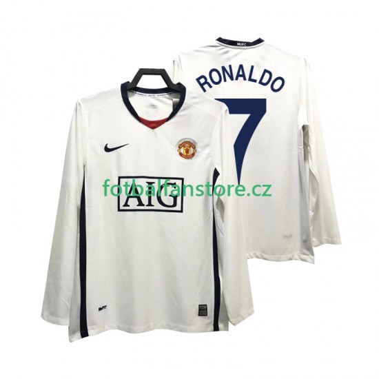 Muži Retro Venkovní Dres Manchester United Ronaldo 7 Premier League 2008 2009 Dlouhými Rukávy Muži Retro Venkovní Dres Manchester United Ronaldo 7 Premier League 2008 2009 Dlouhými Rukávy