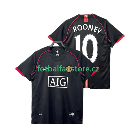 Muži Retro Venkovní Dres Manchester United Rooney 10 2007 2008 Krátký rukáv Muži Retro Venkovní Dres Manchester United Rooney 10 2007 2008 Krátký rukáv