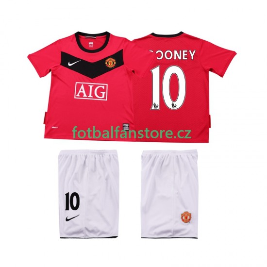Dětský Retro Domácí Dres Manchester United Rooney 10 2009 2010 Krátký rukáv