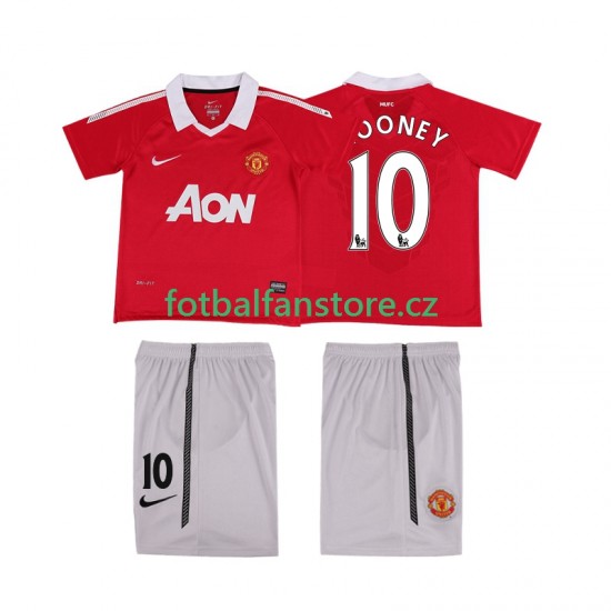 Dětský Retro Domácí Dres Manchester United Rooney 10 2010 2011 Krátký rukáv
