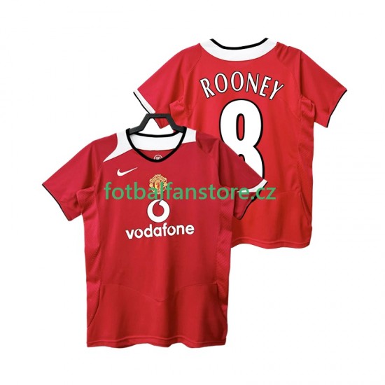 Muži Retro Domácí Dres Manchester United Rooney 8 2005 2006 Krátký rukáv