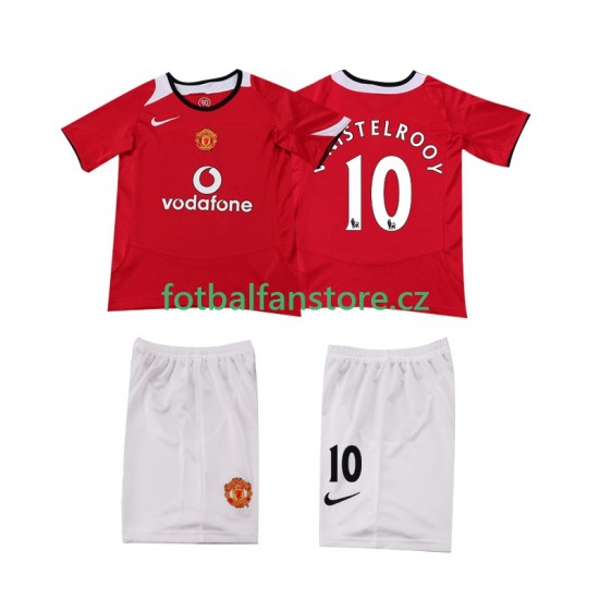 Dětský Retro Domácí Dres Manchester United Ruud van Nistelrooy 2005 2006 Krátký rukáv