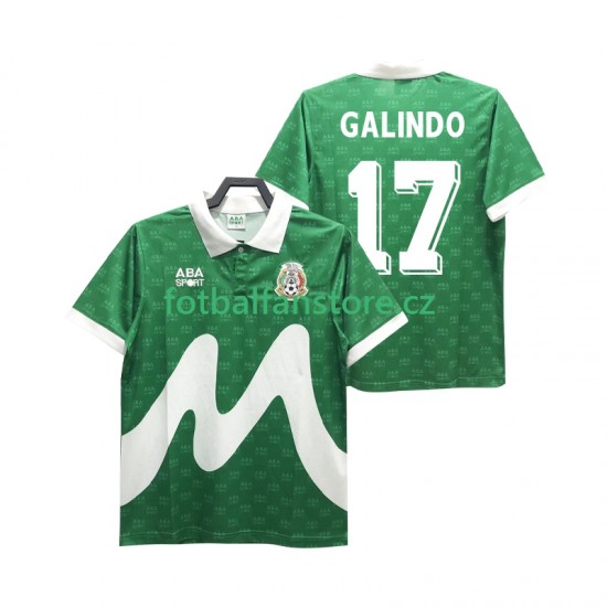Muži Retro Domácí Dres Mexiko GALINDO 17 1995 Krátký rukáv
