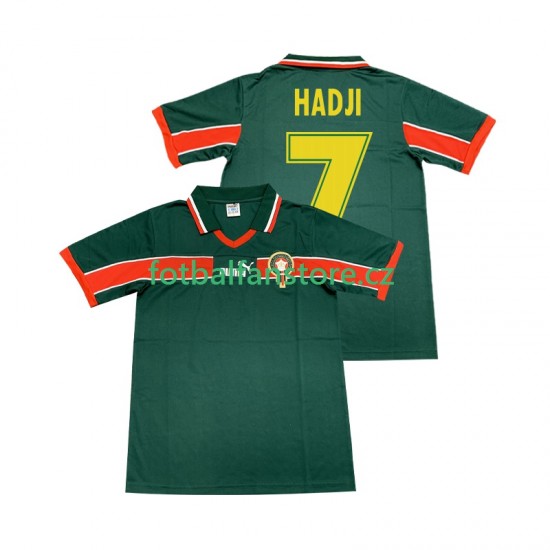 Muži Retro Domácí Dres Maroko HADJI 7 1998 Krátký rukáv