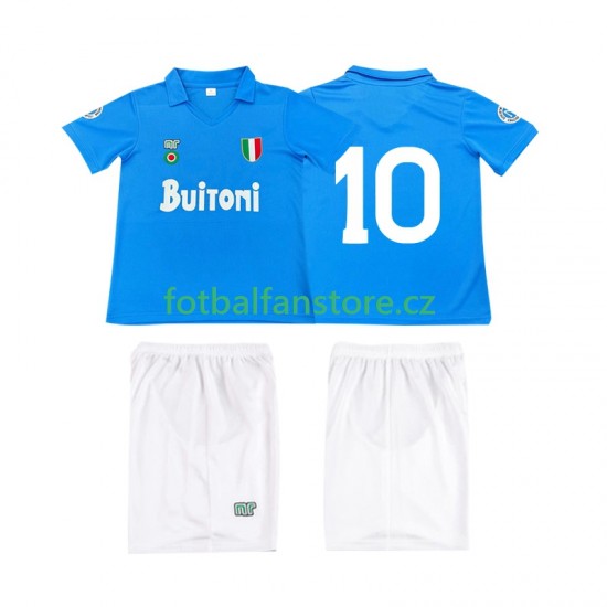 Dětský Retro Domácí Dres SSC Neapol 10 1987 1988 Krátký rukáv