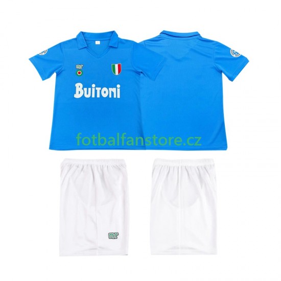 Dětský Retro Domácí Dres SSC Neapol 1987 1988 Krátký rukáv