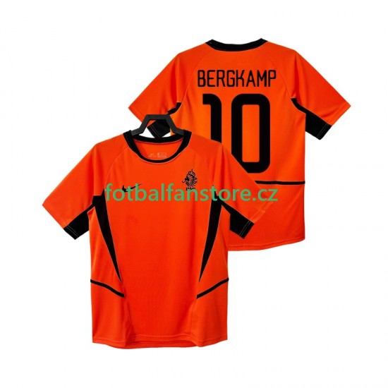Muži Retro Domácí Dres Nizozemsko BERGKAMP 10 2002 Krátký rukáv Muži Retro Domácí Dres Nizozemsko BERGKAMP 10 2002 Krátký rukáv