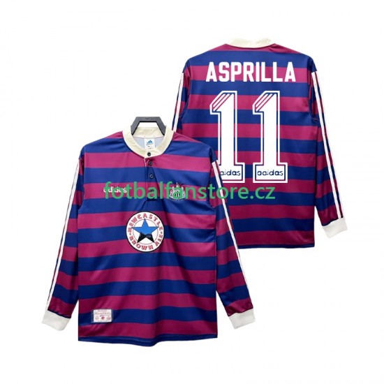 Muži Retro Venkovní Dres Newcastle United ASPRILLA 11 1995 1997 Dlouhými Rukávy