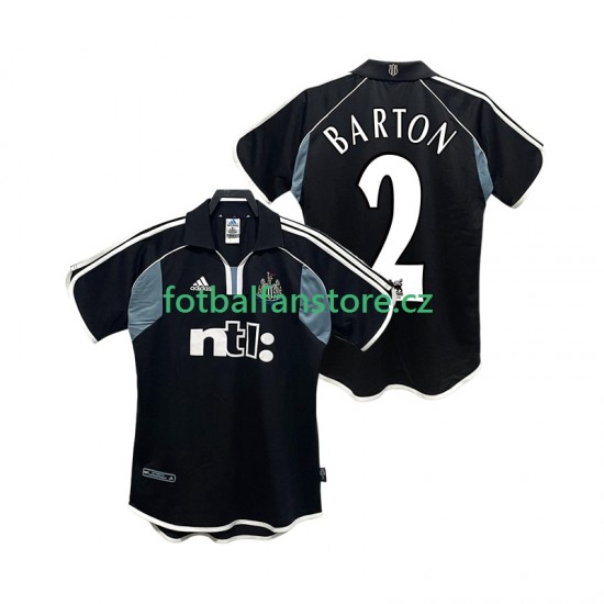 Muži Retro Venkovní Dres Newcastle United BARTON 2 2000 2001 Krátký rukáv