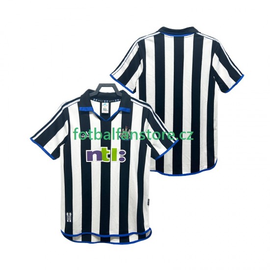Muži Retro Domácí Dres Newcastle United 2000 2001 Krátký rukáv Muži Retro Domácí Dres Newcastle United 2000 2001 Krátký rukáv