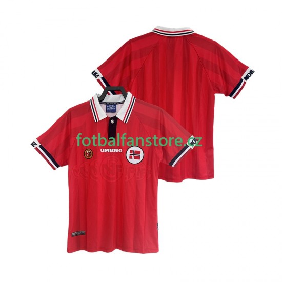 Muži Retro Domácí Dres Norsko 1998 Krátký rukáv